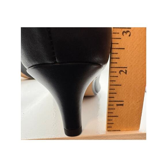 Clarks Linvale Jerica Black Leather Kitten Heel Pumps Women’s US 7.5 Wide New - Picture 9 of 10